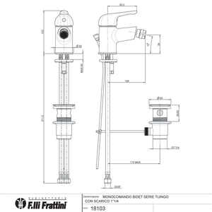Mezclador De Bidé Tuingo Con Piletta - Fratelli Frattini - Product Image 2