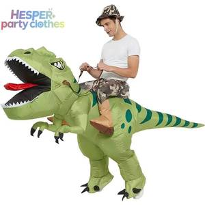 Disfraz Inflable de Dinosaurio T-Rex Verde para Adultos y Niños, para Halloween, Carnaval y Fiestas - Product Image 3