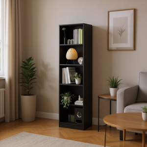 Librería Delgada Db Sutton de 5 Estantes, Diseño Moderno, Mueble de Almacenamiento de Madera para Sala de Estar - Product Image 2
