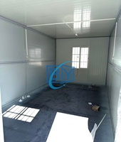 Conteneur mobile auto-pliant de 20 pieds, maison préfabriquée, deux chambres, un salon, garantie 1 an, préfabriqué