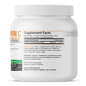 Oem Private Label Vitamine C Poeder Zuiver Ascorbinezuur Oplosbare Fijne Kristallen Gezond Immuunsysteem Voedingssupplement Voor Volwassenen - Product Image 3