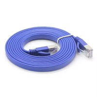 Cable Ethernet Cat7 Cable de conexión plano Conectores Rj45 Cables de comunicación FTP para enrutador Red de computadora UTP Shield Cat6a Cat5