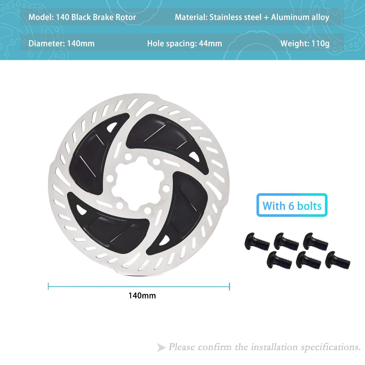 สีดำ 140มม