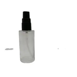 18mm neck 30ml Round Empty Refillable Glass Lotion Bottles Pump Press Bottle Travel Cosmetic Container Dispenser