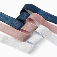 Deepeel KY407 25mm couture sangle accessoires haute ténacité sangle tissu blanc or couleur soie Nylon bande élastique
