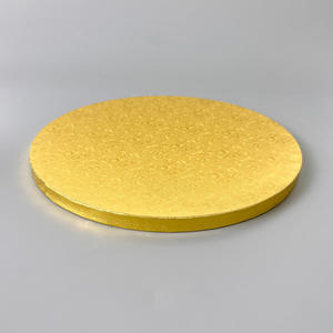 PACKINWAY Plateau à gâteau carré personnalisé en carton ondulé doré de 12 mm d'épaisseur, gaufrage, matériaux recyclés, revêtement UV brillant - Product Image 6