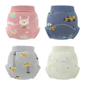 Pannolini Lavabili in Cotone Pettinato a 6 Strati per Neonati e Bambini, Mutandine Assorbenti Impermeabili per l'Addestramento al Vasino - Product Image 1