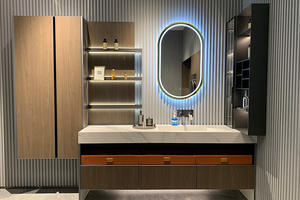 BAINENG spécial acier inoxydable flottant dégagement commercial salle de bain vanité armoire salle de bain armoires <span class=keywords><strong>et</strong></span> vanités - Product Image 2