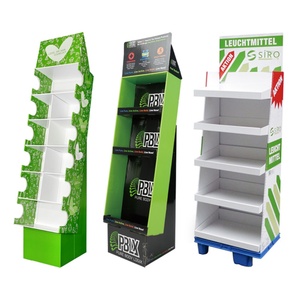 Expositor Plegable Ecológico para Tiendas Minoristas, Soporte de Exhibición POP, Modelo de Cartón Corrugado para Promoción, Exhibición de Papel - Product Image 1