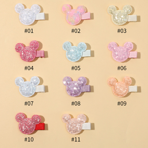 Accessoires de cheveux en Polyester doux pour enfants nouveau bébé pince à cheveux à paillettes chapeaux dessin animé inspiré postiches - Product Image 6