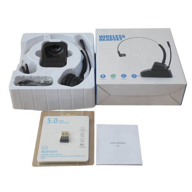 Mono Call Center Headset Type C Blue Tooth Headphones Head Phones Noise Cancelling Office Staff Trucker Headset With Mic