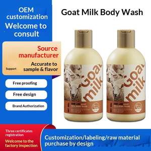 Gel Douche au Lait de Chèvre et Concombre <span class=keywords><strong>Mingou</strong></span> OEM Personnalisé Nettoyage Doux Hydratant Apaisant Hommes Femmes Tous Types de Peau Taille Standard - Product Image 5