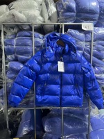 Vestes pour hommes : Doudoune classique à boucle, version haut de gamme, imperméable, avec logo personnalisé, en cuir, manteau matelassé