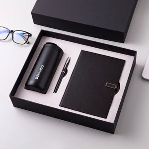 Coffret Cadeau d'Affaires 2025-2026 : Carnet Personnalisable en Cuir PU, Journal, Stylo et Bouteille de Café - Product Image 2