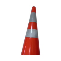 Cône de signalisation routière en PVC orange haute visibilité de 750 mm avec bande réfléchissante de qualité ingénierie, indice de protection IP68, flexible pour utilisation sur route