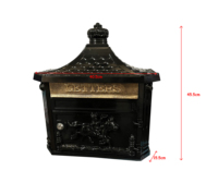 Boîte aux lettres murale en aluminium moulé, antirouille, étanche, antivol, pour bureau et appartement, grande capacité