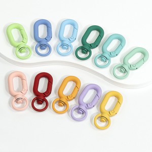 Mới Đến Đầy Màu Sắc Kim Loại Tôm Hùm Móc Carabiner Keychain Xoay Dây Buộc Kích Hoạt Snap Hooks Đối Với Túi Đồ Trang Sức Làm Móc Khóa - Product Image 2