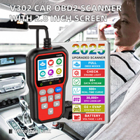 Lonauto V302 - Diagnostic automobile professionnel - Écran LCD 2,8 pouces - Lecteur OBD2 sans fil - Prise en charge multi-OS - Outil universel pour voiture