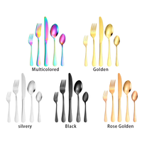 Ensemble de couverts modernes en acier inoxydable 20/30 pièces avec boîte cadeau pour hôtel, restaurant, mariage
