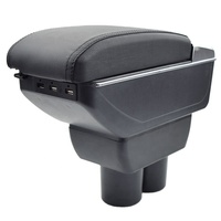 Vtear Pour Suzuki JIMNY accoudoir USB De Charge de Double couche boîte de rangement centrale Magasin contenu accoudoir accessoires 15- 18