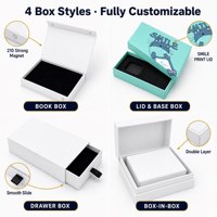 Boîte cadeau haut de gamme avec logo personnalisé étui pour téléphone portable 2mm papier couché UV avantage feuille spécifications gaufrage impression manipulation