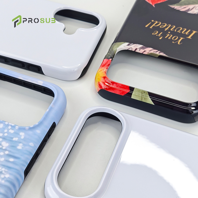 Prosub 3D TPU+PC Sublimated Blanks Tough Coated Cell Phone Case Sublimation 2 in 1 Phone Case for Iphone 17 Series
