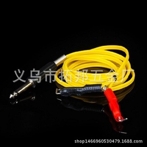 Cable de conexión para máquina de tatuaje, cable de silicona, cable con gancho estándar, conector Dc, conector Rca, negro, para kits de tatuaje rotatorios - Product Image 3