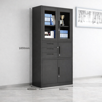 Armoire de rangement en métal au design minimaliste moderne pour les bureaux scolaires, les bibliothèques, antirouille, résistante à l'usure, robuste et durable