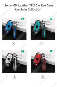 Pour <span class=keywords><strong>Porsche</strong></span> Panamera <span class=keywords><strong>Macan</strong></span> Cayenne 911 996 Accessoires de protection automobile Échantillon gratuit Étui de clé de voiture en cuir Housse de clé Porte-clé - Product Image 4