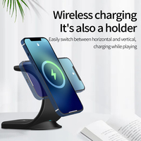 Chargeur sans fil magnétique 3-en-1 OEM 15W à charge rapide, multifonctionnel pour iPhone, Galaxy, écouteurs, iWatch