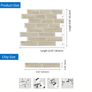 Mármol 3D vinilo pared azulejo pegatina Peel and Stick autoadhesivo impermeable Splashback Stick en azulejo calcomanías para <span class=keywords><strong>cocina</strong></span> Baño - Product Image 4