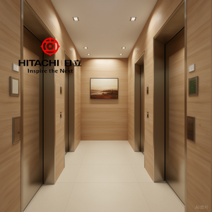 Ascensor Residencial Hitachi para Viviendas, Tipo MRL sin Engranajes, Compacto, de Acero Inoxidable - Product Image 2