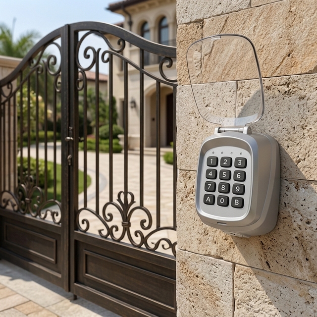 Hiland  Modern Waterproof Wireless Keypad Automatic Gate Opener Transmitter 2 Channel 433.92MHz Rolling Code CE Certificate