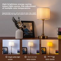 Lampe de chevet transfrontalière personnalisée en tissu français, cadre métallique, veilleuse DIY, design rétro créatif, utilisation hôtelière, cylindrique