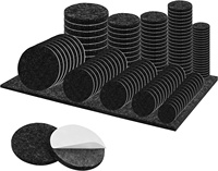 101 pièces rondes et rectangulaires noires anti-rayures, tapis auto-adhésifs en feutre pour pieds de chaise, protecteurs de sol