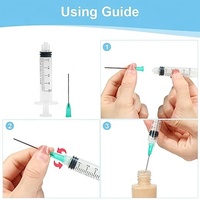 Seringue de mesure pour irrigation dentaire, jetable, pour eau, liquide buccal, pierre de la tonsille, nettoyant pour la bouche, seringues de 5 ml