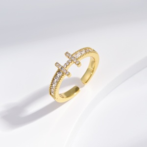 wholesale plata 925 sterling <b>silver</b> <b>cross</b> gold plated <b>ring</b> butterfly unique wedding dainty ladies fashion zircon proposal <b>rings</b> - Product Image 1