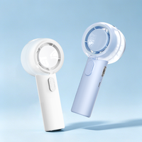 Ventilateur de brumisation extérieur léger en plastique, portable, rechargeable, mini-ventilateur à main avec affichage numérique, brume fine, pour bureau, plage