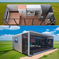 Mini-maison mobile Apple Cabin, préfabriquée, de haute qualité, moderne, entièrement meublée, insonorisée, installation rapide, utilisation comme villa