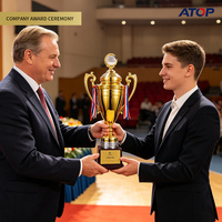 Trophée sportif personnalisé en métal pour les vainqueurs du tournoi JINZUN, compétitions de football, de volley-ball et de badminton, coupe en métal personnalisée