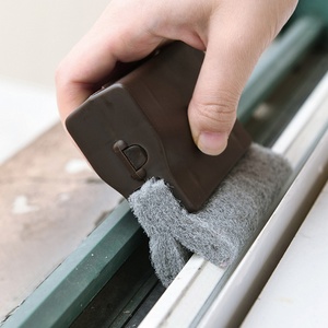 Household Magical Cleaning Slide Tools Floor Gap Trough Ditch Dust Wiper <b>Brushes</b> Cleaning Window Groove Cleaning <b>Brush</b> - Product Image 4