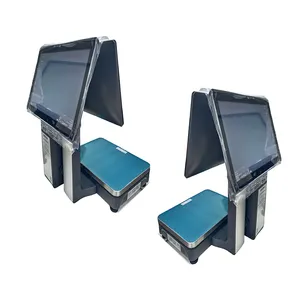 touch screen all in one cashless payment pos system android terminal machine electronic weighing scale pos system supplier