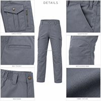 Pantalon de chasse tactique avec poches zippées et taille ajustable, séchage rapide pour le travail sur le terrain