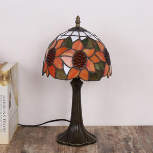 European American Style Old Shanghai <b>Retro</b> Stained Glass Table <b>Lamps</b> for Bedrooms Bedside Tables Creative Studies and Cafes - Product Image 5