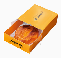 Boîte d'emballage en papier pour pâtisserie, gaufres, biscuits, desserts, gâteaux, avec logo personnalisé, en gros, de qualité alimentaire