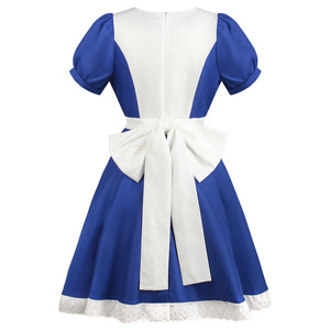 Disfraz de Alice Maid para mujer, vestido azul y blanco con bolsillos de encaje para juego de rol de Anime, primavera 2023 - Product Image 4
