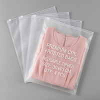 Sacs en PE recyclé GRS avec fermeture éclair pour t-shirts, sacs d'emballage personnalisés avec logo pour vêtements, chaussures, chaussettes et accessoires – Vente en gros