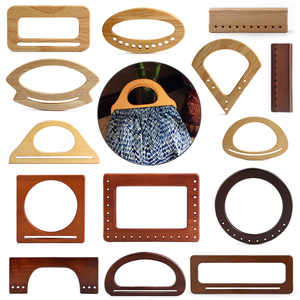 Manici in Legno Forati per Borse, Accessori per Manici di Borse e Tracolle Singole per Borse a Spalla Moderne - Product Image 1
