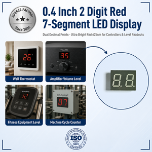 Display LED a 7 Segmenti a 2 Cifre da 0,4 Pollici, Luce Rossa ad Alta Luminosità per Modulo Indicatore Contatore <span class=keywords><strong>Digitale</strong></span> - Product Image 3