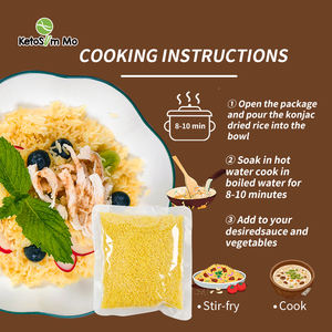 Toptan Özelleştirilmiş Ücretsiz Numuneler Düşük Karbonhidratlı Hazır Shirataki Pirinci Mısır Aromalı Konjac Kurutulmuş Pirinç - Product Image 3